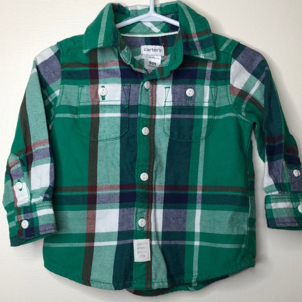 Green button down shirt - Picture 1 of 3